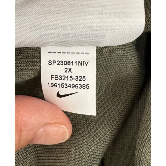 Nike Velour high rise Wide Leg Trousers in Olive Y2K 90s sz 2XL - Picture 14 of 14